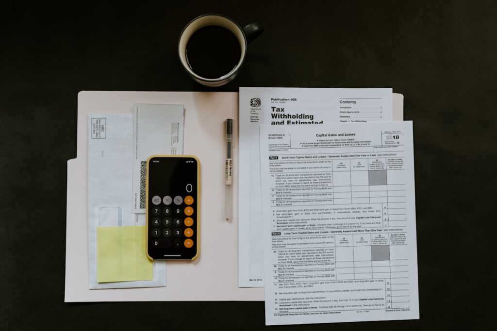 Property tax forms and calculator showing back taxes owed on a Long Island home