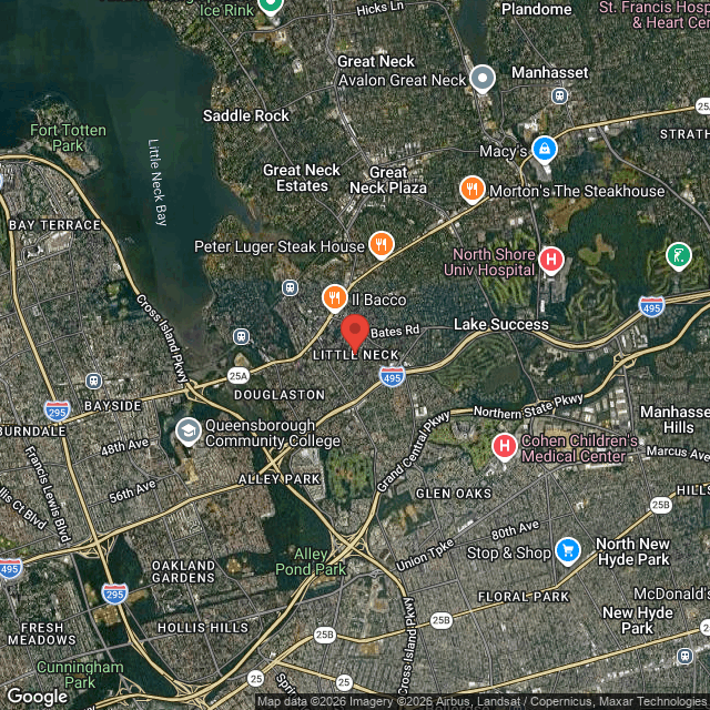We buy houses in Little Neck, NY Aerial map of Little Neck, NY