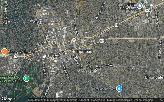 We buy houses in Hempstead, NY Aerial map of Hempstead, NY