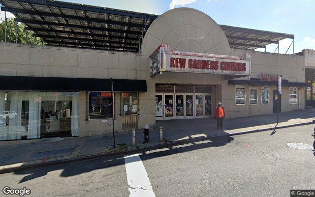 Kew Gardens Cinemas marquee on Lefferts Boulevard in Kew Gardens, Queens NY