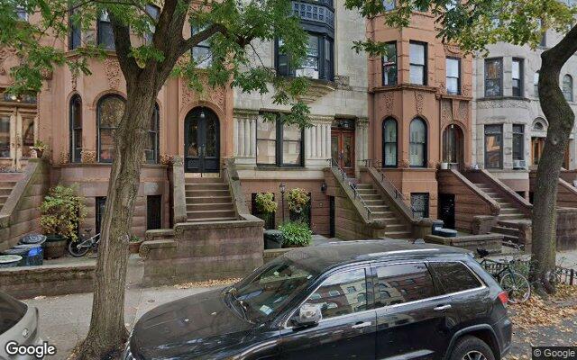 We buy houses in Bed-Stuy, NY A row of limestone and brownstone houses on Decatur Street in Bed-Stuy
