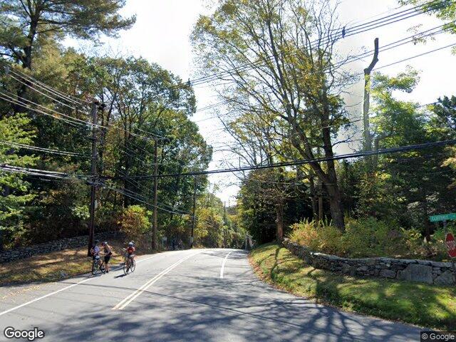 Stone walls along Riversville Road in backcountry Greenwich, CT
