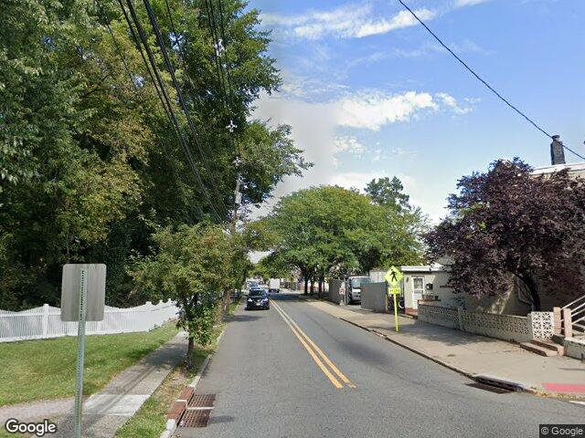 Tree lined block at Montross Avenue and Main Street in Lodi, NJ