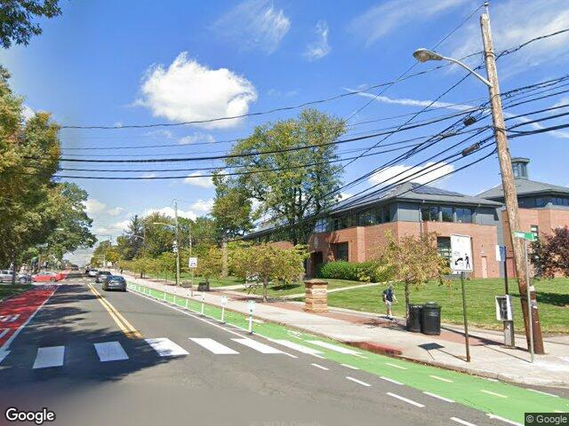 Rutgers campus building on Seminary Place at College Avenue in New Brunswick, NJ