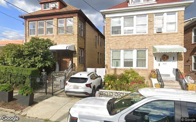 Brick two family houses on 74th Street in North Bergen, NJ