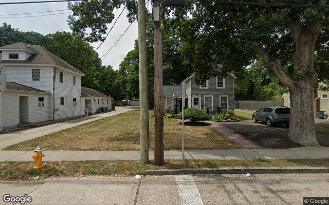 Older village houses on Maple Avenue in Patchogue, Long Island