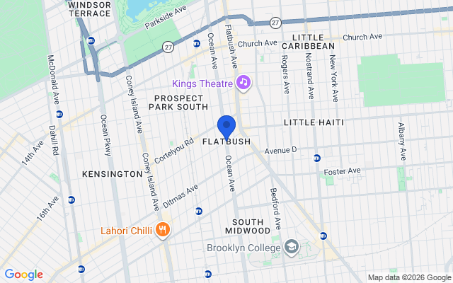 Aerial map of Flatbush, Brooklyn, NY
