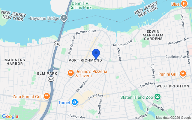 Sell my house fast in Port Richmond, Staten Island, NY Aerial map of Port Richmond, Staten Island, NY
