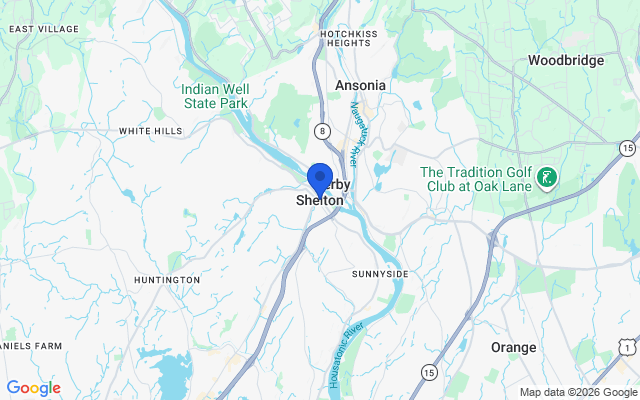 Aerial map of Shelton, CT