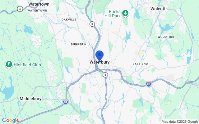 Sell my house fast in Waterbury, CT Aerial map of Waterbury, CT