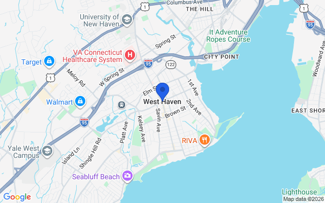 Aerial map of West Haven, CT