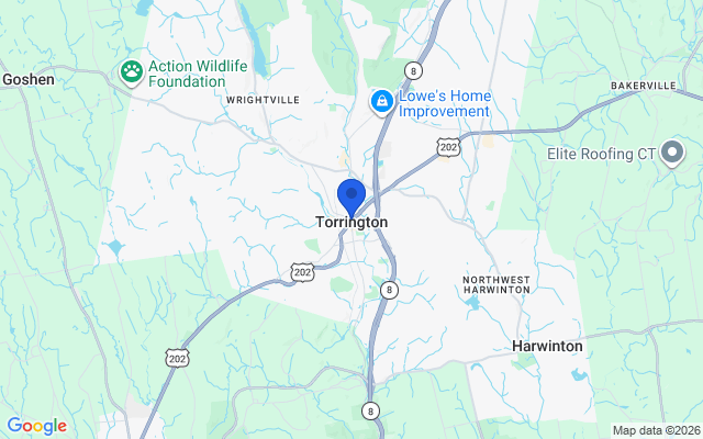 Sell my house fast in Torrington, CT Aerial map of Torrington, CT